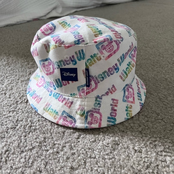 Disney Reversible Multicolor Logo Bucket Hat - Picture 1 of 4